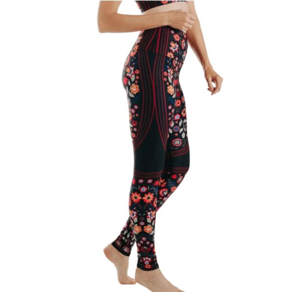 Yoga Democracy YD Folklore Eco Printed Yoga Leggings S - Picture 4 of 12